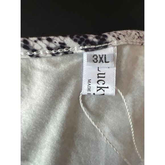 Snakeskin Print Womens Long Sleeve Blouse 3XL By Luckymore 65% Polyester 30% Ray - Picture 3 of 5